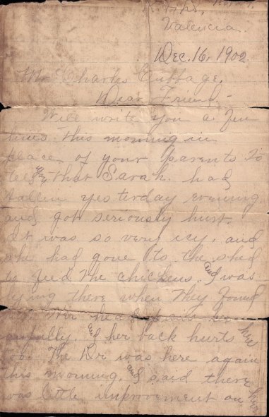 1902 Logan-Cubbage Letter p1